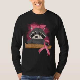 T-shirt Panda Pink Ribbon Raccoon cancer du sein Awar