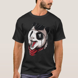T-shirt Panda Pirate Jolly roger Drapeau crâne pour les am