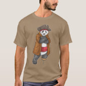 T-shirt Panda Pirate Pied en bois (Devant)