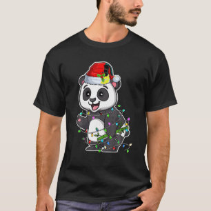 T-shirt Panda portant le chapeau de Noël Noël Noël Noël No