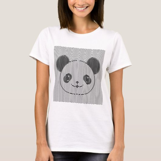 T-shirt Panda Porte Face Sur La Vague Motif (Devant)