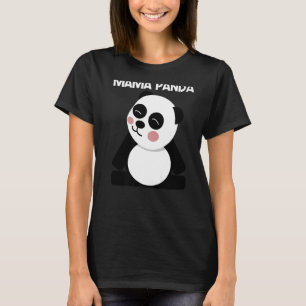 T-shirt Panda Pour Femmes Maman Noir Blanc Ours Cuisine
