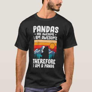 T-shirt Panda Pour Hommes Femmes Garçons Filles Panda Ours