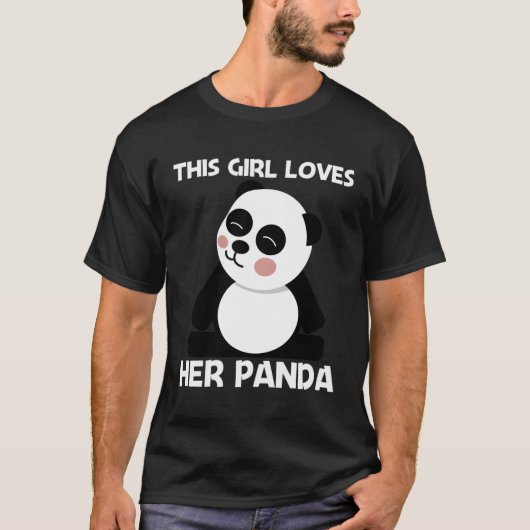 T-shirt Panda Pour Maman Boeuf Blanc Noir (Devant)