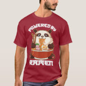 T-shirt PANDA POWEREE PAR RAMEN | Ramen mangeant Panda gra (Devant)