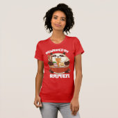 T-shirt PANDA POWEREE PAR RAMEN | Ramen mangeant Panda gra (Devant entier)