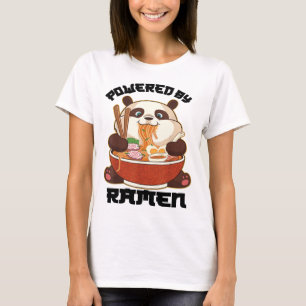 T-shirt PANDA POWEREE PAR RAMEN   Ramen mangeant Panda gra