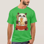 T-shirt PANDA POWEREE PAR RAMEN | Ramen mangeant Panda gra (Devant)