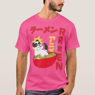 T-shirt Panda Ramen Anime Noodles Kawaii Japonais Japon Sk