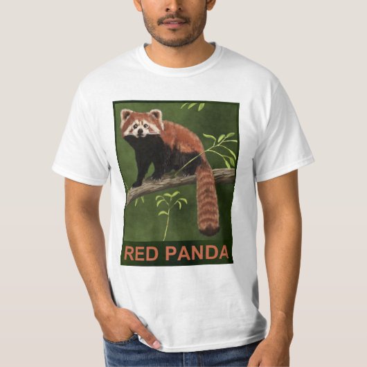 T-shirt Panda rouge (Devant)