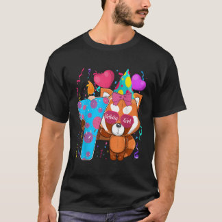 T-shirt Panda Rouge 7Ème J'Ai 7 Py