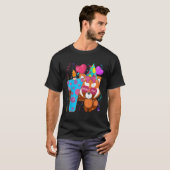 T-shirt Panda Rouge 7Ème J'Ai 7 Py (Devant entier)