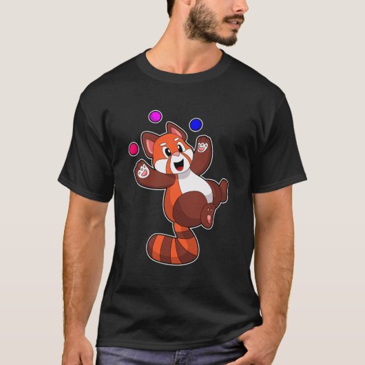 T-shirt Panda rouge à Juggle Circus.PNG (Devant)