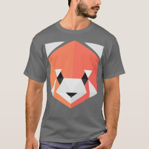 T-shirt Panda rouge animal jaune