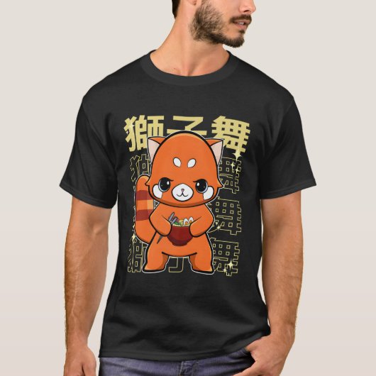 T-shirt Panda Rouge Avec Ra (Devant)