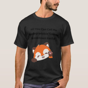 T-shirt Panda rouge biodégradable ! Sticker (vert frais)
