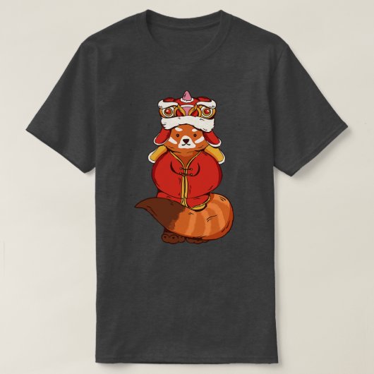 T-shirt Panda rouge chinois 1 (Design devant)
