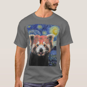T-shirt Panda rouge couleur étoile