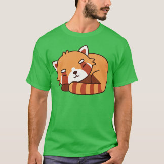T-shirt Panda rouge dormant mignon
