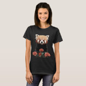 T-shirt Panda rouge et rose (Devant entier)