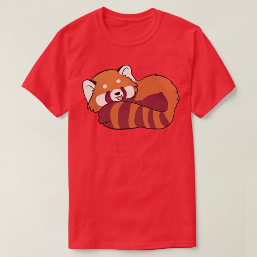 T-shirt Panda rouge - joli dessin (Design devant)