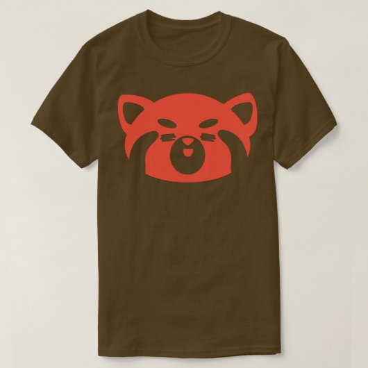 T-shirt Panda rouge joyeux (Design devant)