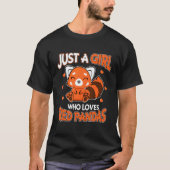 T-shirt Panda Rouge Juste Un Qui Aime Les Pandas Rouges (Devant)