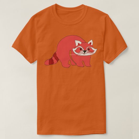 T-shirt Panda rouge mignon 16 (Design devant)