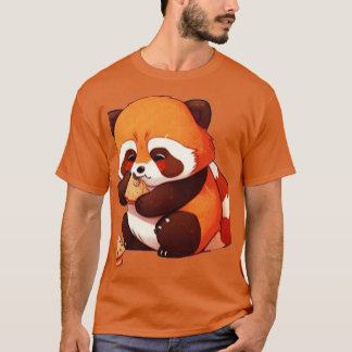 T-shirt Panda rouge mignon 2023 v3