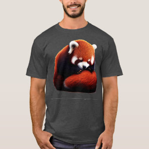 T-shirt Panda rouge mignon 2023 v7