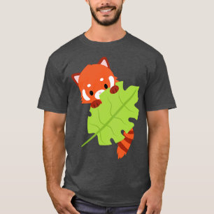 T-shirt Panda rouge mignon 24