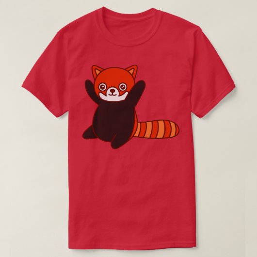 T-shirt Panda rouge mignon 29 (Design devant)