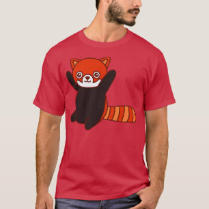 T-shirt Panda rouge mignon 29