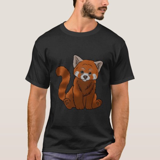 T-shirt Panda rouge Panda (Devant)