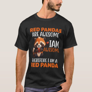 T-shirt Panda Rouge Panda Rouge Kawaii