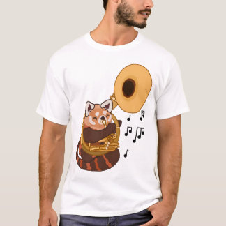 T-shirt Panda rouge sousaphone