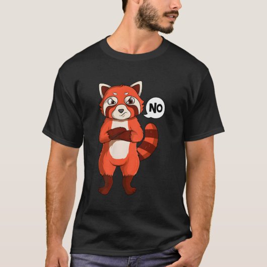 T-shirt Panda rouge têtu (Devant)