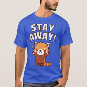 T-shirt Panda Rouge Vive Restez Loin Drôle
