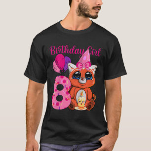 T-shirt Panda roux 8 ans je suis 8
