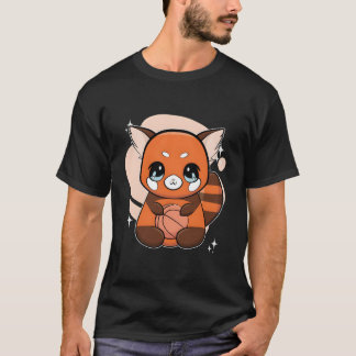 T-shirt Panda roux avec ballon de basket