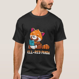 T-shirt Panda roux bien lecteur de livres vermisseau de li