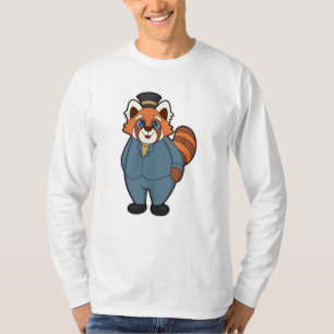 T-shirt Panda roux en marié avec chapeau