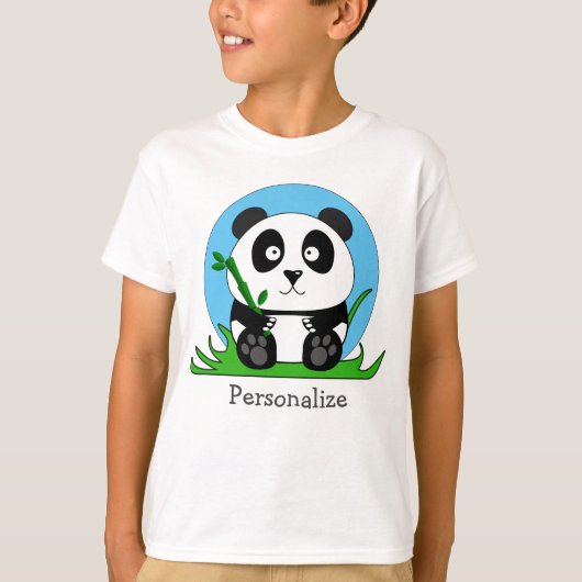 T-shirt Panda roux et blanc (Devant)