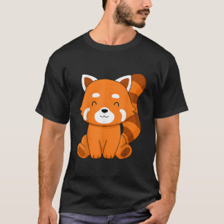 T-shirt Panda roux Kawaii Panda roux Panda roux