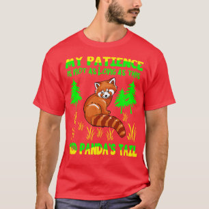 T-shirt Panda roux Ma patience n'est pas aussi longue que