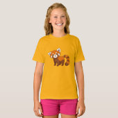 T-shirt Panda roux mignon (Devant entier)