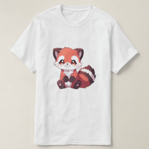 T-shirt panda roux mignon