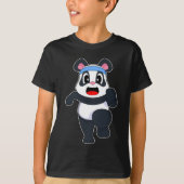 T-shirt Panda Runner Running Sports (Devant)