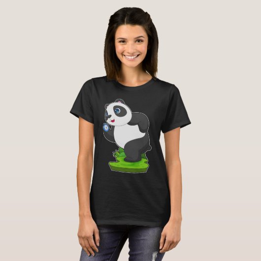 T-shirt Panda Runner Stopwatch Running (Devant entier)