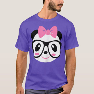 T-shirt Panda s, Panda, Panda mignonne avec lunettes 